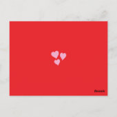 Vintage LIEBE Valentinstag Custom Fotos Postkarte (Rückseite)