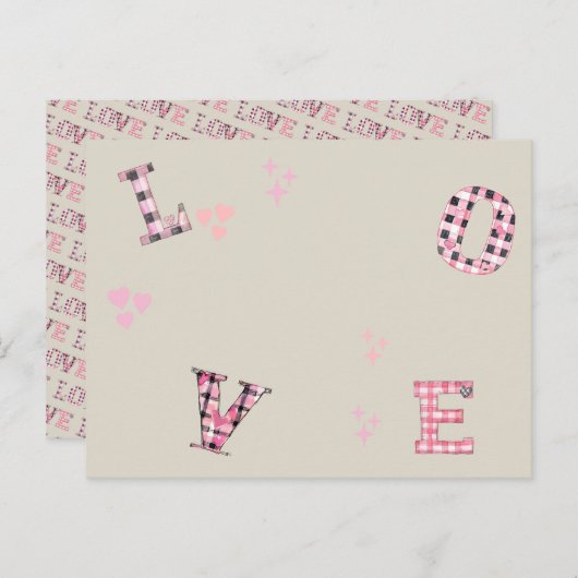 Vintage LIEBE Valentinstag Custom Fotos Postkarte (Vorne/Hinten)