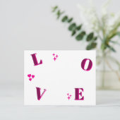 Vintage LIEBE Valentinstag Custom Fotos Postkarte (Stehend Vorderseite)