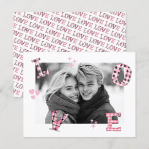 Vintage LIEBE Valentinstag Custom Fotos Postkarte
