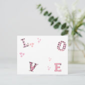 Vintage LIEBE Valentinstag Custom Fotos Postkarte (Stehend Vorderseite)