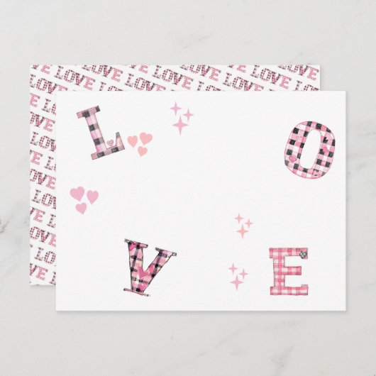 Vintage LIEBE Valentinstag Custom Fotos Postkarte (Vorne/Hinten)