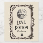 Vintage Liebe Valentintrank Funny Spooky Weinetikett (Einzelnes Label)