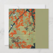 Vintage Liebe-Vogel-Herbst-Hochzeits-Einladung Einladung (Rückseite)