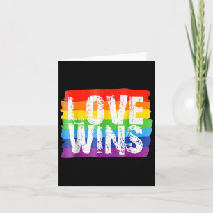 Vintage Liebe Win Rainbow Peace Signer Pride Lesbi Karte