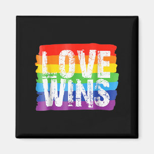 Vintage Liebe Win Rainbow Peace Signer Pride Lesbi Magnet