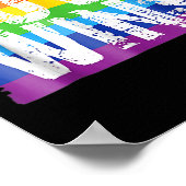 Vintage Liebe Win Rainbow Peace Signer Pride Lesbi Poster (Ecke)