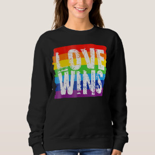 Vintage Liebe Win Rainbow Peace Signer Pride Lesbi Sweatshirt