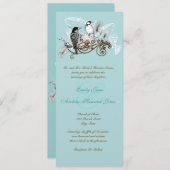 Vintage Liebe Woodpecker Birds Hochzeit Einladung (Vorne/Hinten)