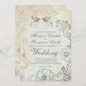 Vintage Liebesgeburten - Einladungen zur Hochzeit (Vorne/Hinten)