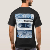 Vintage-Liebesstatik T-Shirt (Rückseite)