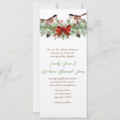 Vintage Liebesvögel Chickadee. Weihnachtsfeier Einladung (Vorderseite)