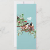 Vintage Liebesvögel Chickadees Hochzeit Einladung (Rückseite)