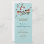 Vintage Liebesvögel Chickadees Hochzeit Einladung (Vorderseite)