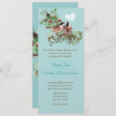 Vintage Liebesvögel Chickadees Hochzeit Einladung (Vorne/Hinten)