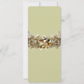 Vintage Liebesvögel Chickadees Hochzeit Einladung (Rückseite)