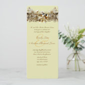 Vintage Liebesvögel Chickadees Hochzeit Einladung (Stehend Vorderseite)