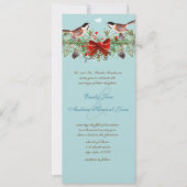 Vintage Liebesvögel Chickadees Hochzeit Einladung (Vorderseite)