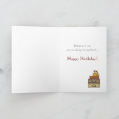 Vintage Liebesvögel Faltkarte Karte (Innenseite)