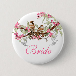 Vintage Liebesvögel Hochzeiten Abzeichen Button