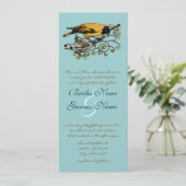 Vintage Liebesvögel Hochzeitseinladung Einladung (Stehend Vorderseite)