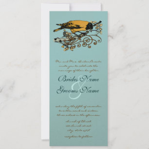 Vintage Liebesvögel Hochzeitseinladung Einladung