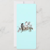 Vintage Liebesvögel Hochzeitseinladung Einladung (Rückseite)