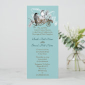 Vintage Liebesvögel Hochzeitseinladung Einladung (Stehend Vorderseite)