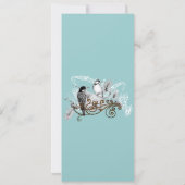 Vintage Liebesvögel Hochzeitseinladung Einladung (Rückseite)