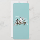 Vintage Liebesvögel Hochzeitseinladung Einladung (Rückseite)