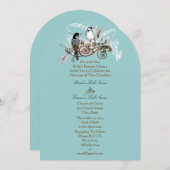 Vintage Liebesvögel Hochzeitseinladung Einladung (Vorne/Hinten)