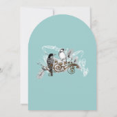 Vintage Liebesvögel Hochzeitseinladung Einladung (Rückseite)