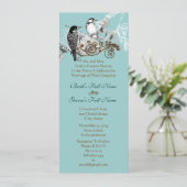Vintage Liebesvögel Hochzeitseinladung Einladung (Stehend Vorderseite)