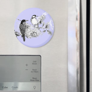 Vintage Liebesvögel Hochzeitseinladung Magnet