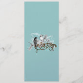 Vintage-Liebesvögel-Hochzeitsprogramm Programm (Rückseite)