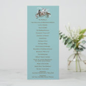 Vintage-Liebesvögel-Hochzeitsprogramm Programm (Stehend Vorderseite)