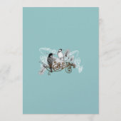 Vintage Liebesvögel Hochzeitsprogramm Weiße Hinwei Programm (Rückseite)