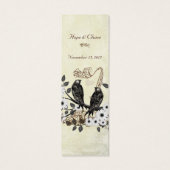 Vintage Liebesvögel Hochzeitstags (Rückseite)