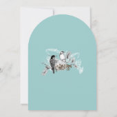 Vintage Liebesvögel - jede Einladung zum Hochzeits (Rückseite)