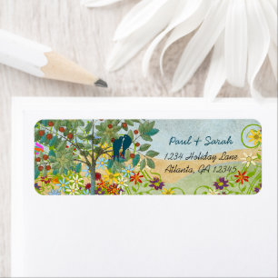 Vintage Liebesvögel Obstbaum Damaskus