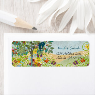 Vintage Liebesvögel Obstbaum Damaskus