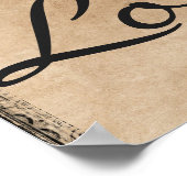 Vintage Liebesvögel Poster (Ecke)