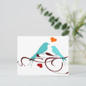 Vintage Liebesvögel Postkarte (Stehend Vorderseite)