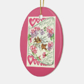 Vintage Liebesvögel Valentinstag Ornament (Links)