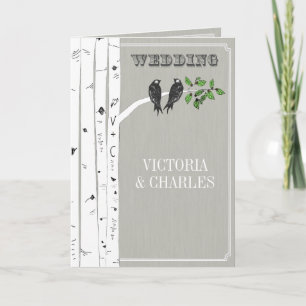 Vintage Liebesvögel Vogelkäfig Hochzeitseinladunge Einladung