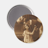 Vintage Liebhaber, Liebe Romantische Musik Magnet (Vorderseite/Rückseite)