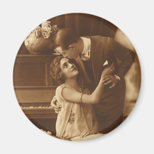 Vintage Liebhaber, Liebe Romantische Musik Magnet