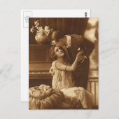 Vintage Liebhaber, Liebe Romantische Musik Postkarte (Vorne/Hinten)
