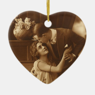 Vintage-Liebhaber, Liebesromantik romantische Musi Keramikornament