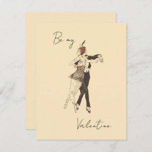 Vintage Liebhaber tanzen Valentinstag Card